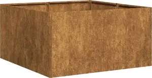 VidaXL Цветочный горшок из нержавеющей стали Rusty 80x80x40 см