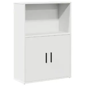 Bookcase VidaXL 860409 white wood-frame shelves 60x24x85 cm
