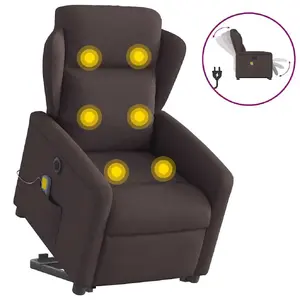 Кресло акцентное VidaXL 3303169 — тканевая обивка, коричневое, наполнитель из пены