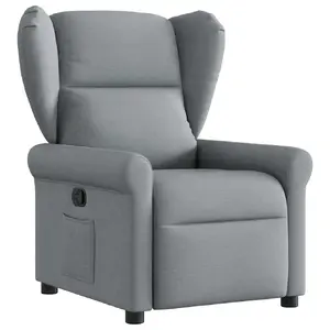 Кресло VidaXL 3303354 — обивка ткань, серое, наполнитель пенопласт, ширина сиденья 50 см, глубина 57 см, высота 41,5 см