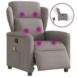 Кресло акцентное VidaXL 3303131 — обивка ткань (taupe), наполнитель пенополиуретан