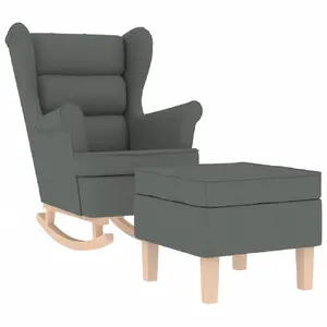 Кресло акцентное VidaXL 3307998 — обивка ткань, серое, наполнение пенополиуретан