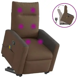 Кресло акцентное VidaXL 3324062 — обивка ткань, чёрный/коричневый, наполнитель поролон, раскладное