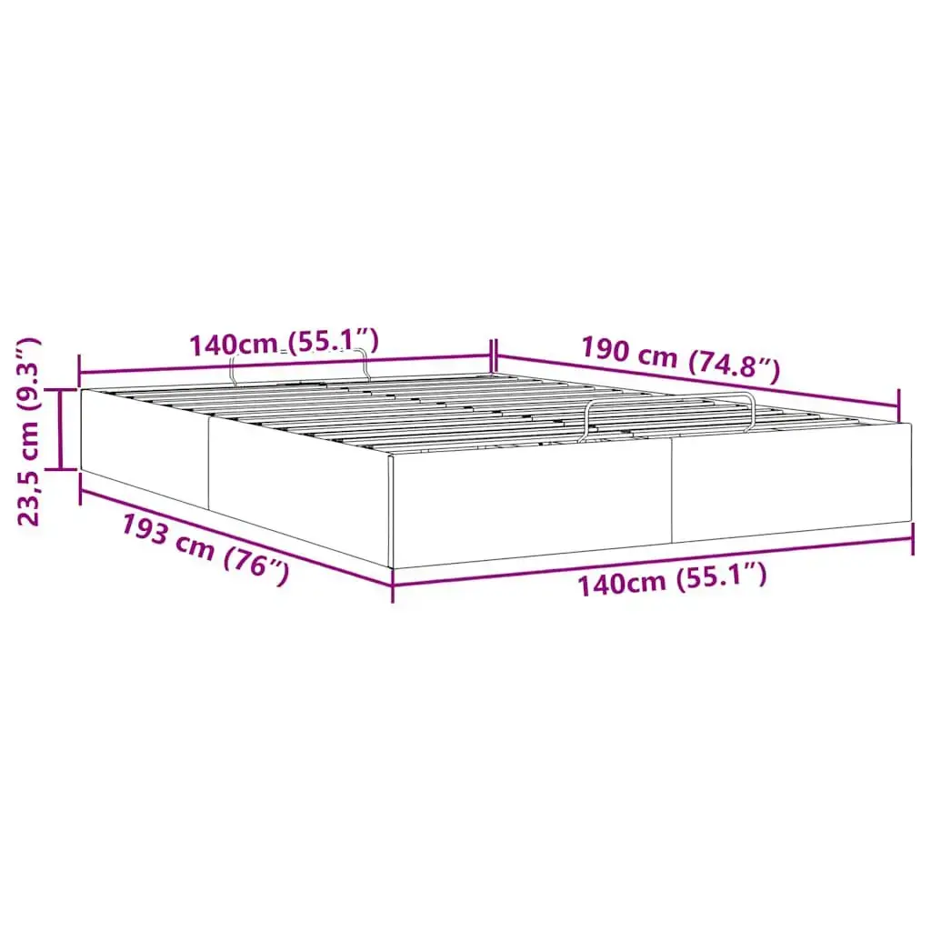 Bed frame VidaXL 3310962 140x190 cm Photo 12