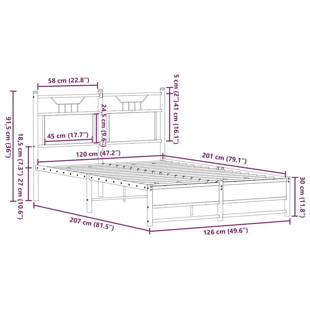 Каркас кровати VidaXL 4106906 Photo 10