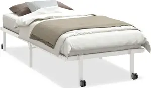 Каркас кровати VidaXL 4103967 складной стальной белый для матраса 90x200 см