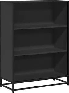Skapis VidaXL modelis 849119 melns no koksnes bāzes materiāla 80,5x35x107,5 cm
