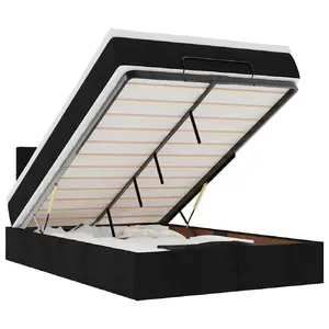 Кровать VidaXL 3312286 с матрасом, тканевая обивка, 100x203 см, нагрузка до 140 кг