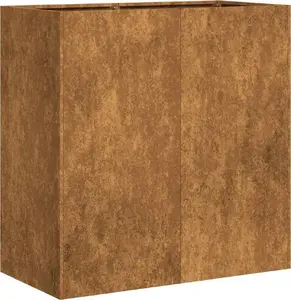 Цветочный контейнер VidaXL Rusty 80x40x80 см нержавеющая сталь
