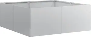 VidaXL Оцинкованный Стальной Кашпо 80×80×30 см — Уличный Горшок для Растений