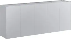 Горшок-кашпо VidaXL 200x40x80 см оцинкованная сталь