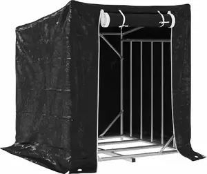 Firewood Rack with Steel Wire VidaXL model 4104939, capacity for stacked logs, outdoor wood storage