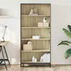 Книжный шкаф VidaXL 3300856 — 5 полок, дуб, металл Photo 3