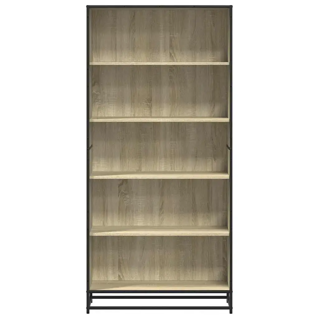 Книжный шкаф VidaXL 3300856 — 5 полок, дуб, металл Photo 4
