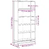 Книжный шкаф VidaXL 3300856 — 5 полок, дуб, металл Photo 9