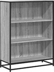 Книжная полка VidaXL модель 849122, серый дуб Сонома, 80,5x35x107,5 см