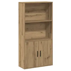 Книжный шкаф VidaXL 860426, дуб, деревянная рама и полки, 60×24×120 см