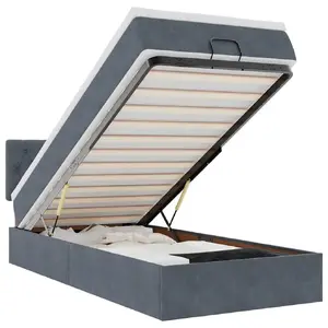 Кровать VidaXL 3312675 с матрасом, односпальная 100x200 см, нагрузка до 140 кг