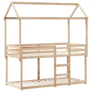 Каркас кровати VidaXL 3282116 для матраса 90x200 см, сосна, ширина 95,5 см, длина 2,06 м, высота 112 см