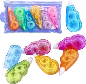 Correction Tape Set Lean 6 pcs — colored refill tapes in zipped pouch