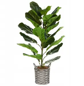 Artificial potted plant Beliani FIDDLE LEAF TREE, 72 cm, indoor decorative ficus