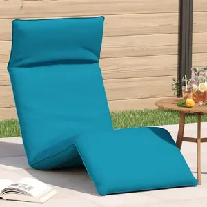 Складной шезлонг VidaXL модель 4019750 — светло-голубая ткань Oxford, 175 x 54 x 8,5 см