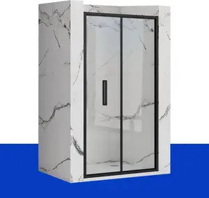Shower Door REA Rapid Fold folding matte black 80 cm