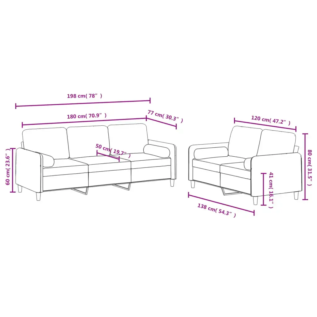 VidaXL 3202031 3‑предметный комплект для гостиной Photo 8