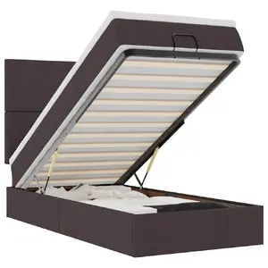 Кровать VidaXL 3313888 90x193 см, обивка из ткани, максимальная нагрузка 140 кг, односпальная