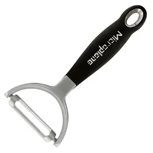 Microplane Y peeler 48082 for fruits, stainless steel blade, black handle