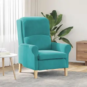 vidaXL Ergonomic Armchair, Turquoise Fabric
