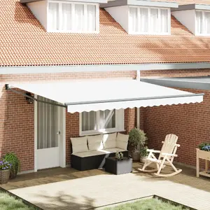 Ручная маркиза VidaXL модель 3330993 — белая ткань, 450 x 300 см