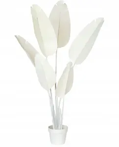 Artificial banana tree Beliani model 633005, white, height 123 cm