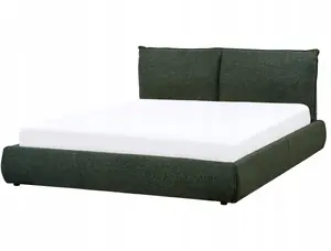 Кровать Beliani VINAY 160 x 200 см темно-зеленая - обитый каркас, размер матраса 160x200