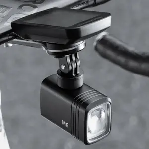 Front Bike Light RockBros M6, rechargeable 1000 lm, 2800 mAh battery, black