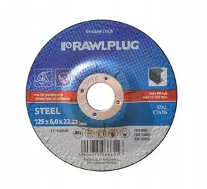Rawlplug RT-GDM-125/6 Corundum Grinding Disc for Metal 125 x 6.0 x 22.23 mm