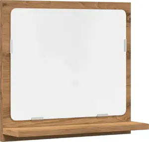 Навесной шкаф для ванной с зеркалом VidaXL модель 856188, цвет дуб artisan