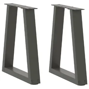 Table leg set VidaXL 4012542 metal anthracite V-shaped indoor, width 433 mm, height 280 mm