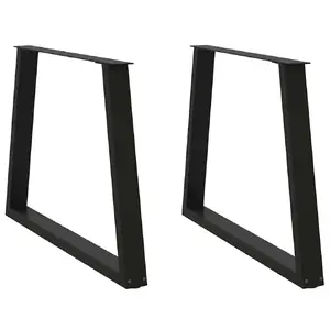 Table leg set VidaXL 4012580 metal V-shaped black, indoor support, height 1000 mm