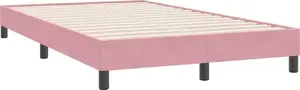 Кровать с матрасом VidaXL 120x220 см, розовый велюр