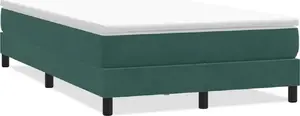Основание кровати Box Spring VidaXL модель 3315822 — тёмно-зелёная обивка, для матраса 120x210 см (без матраса)