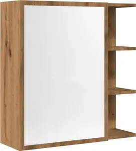 Шкафчик с зеркалом VidaXL модель 856178, цвет дуб artisan, 62,5x20,5x64 см