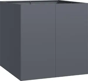 Металлическое кашпо VidaXL Doniczka Antracyt 80x80x80 см — сталь, антрацит