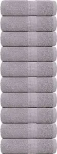 Bath Towels vidaXL set of 10 Gray 30x30 cm 360 GSM 100% Cotton