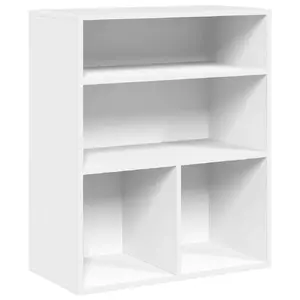 Книжный шкаф VidaXL 860310 — белый, каркас из дерева, деревянные полки, 600×300×715 мм