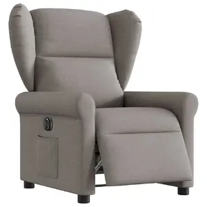 Akcenta krēsls VidaXL 3303361, auduma apdare taupe, poliuretāna pildījums, sēdekļa platums 50 cm, dziļums 57 cm, augstums 41.5 cm