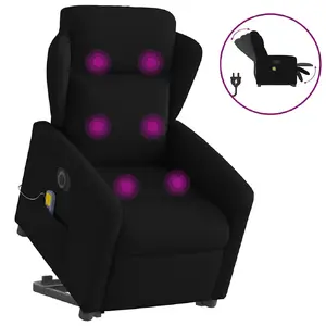 Кресло-акцент VidaXL 3303146 — обивка тканью, чёрное, наполнитель пенополиуретан