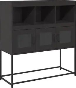 Skapis VidaXL modelis 853416 melns no auksti valcēta tērauda 100,5x39x107 cm