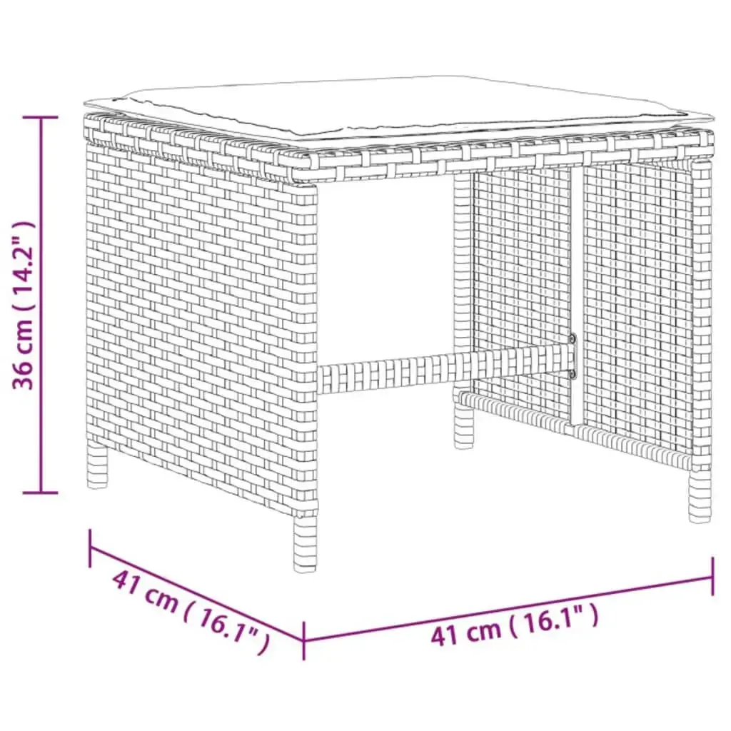 VidaXL 3211322 9-piece outdoor furniture set Photo 15