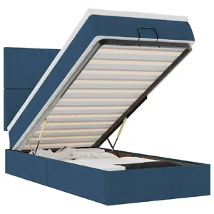 Кровать VidaXL 3313091 с матрасом, 160x203 см, нагрузка до 280 кг, обивка из ткани